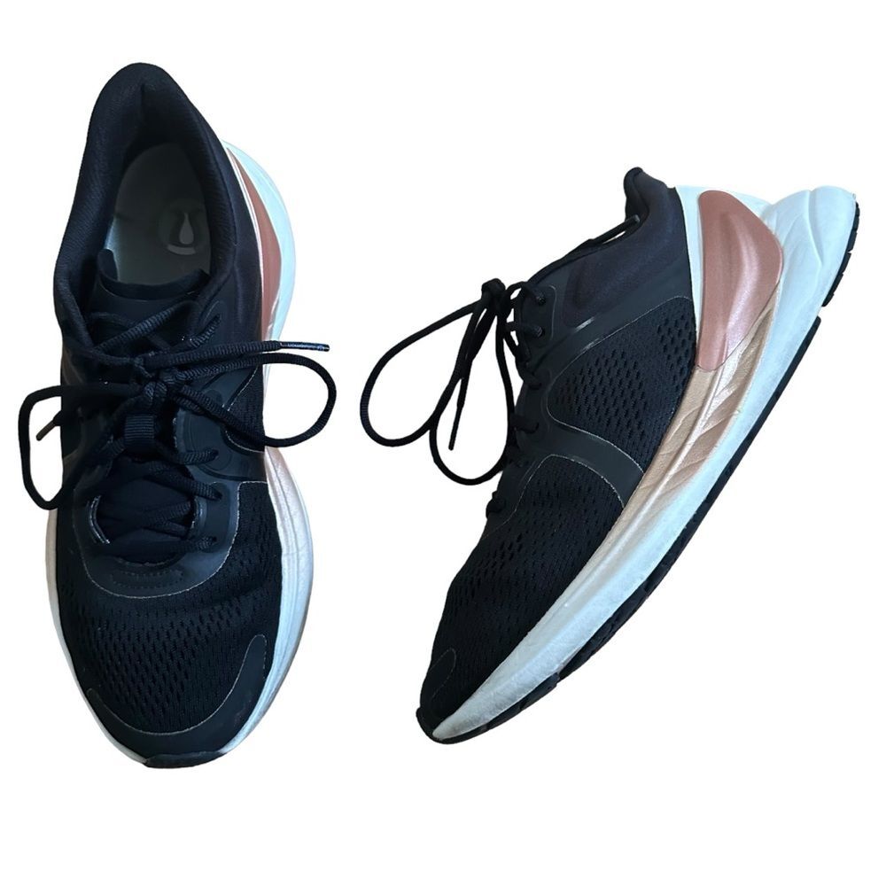 Lululemon Blissfeel Womens Running Shoe - Black / Rose Gold /  White, 7.5US